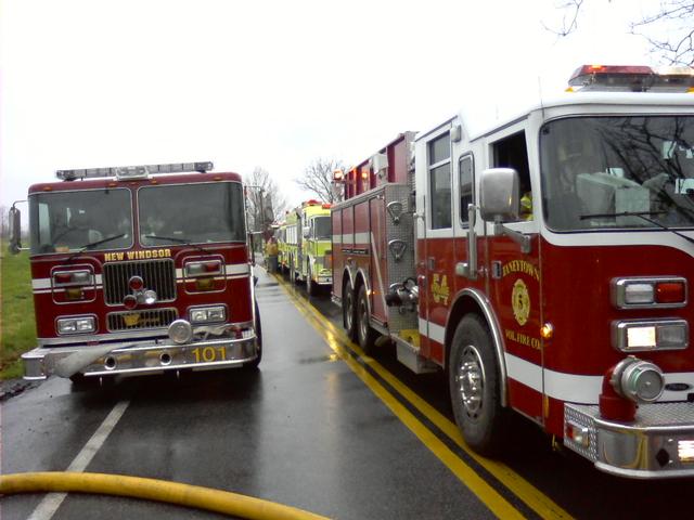 Water Supply Operation at barn fire on Bucher John Rd.