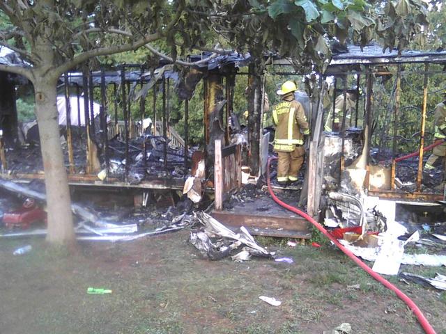 House Trailer fire on Keymar Rd. Frederick County.