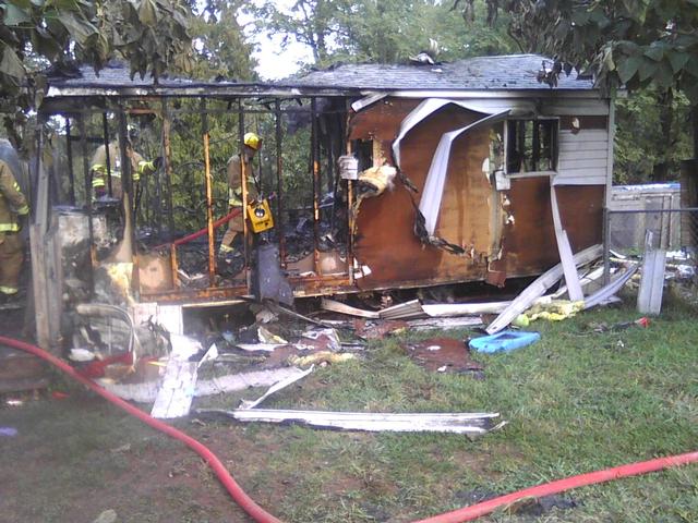 House Trailer fire on Keymar Rd. Frederick County.