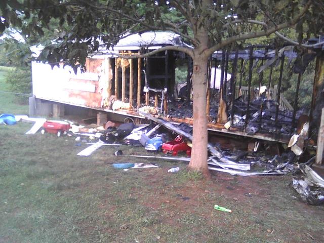 House Trailer fire on Keymar Rd. Frederick County.