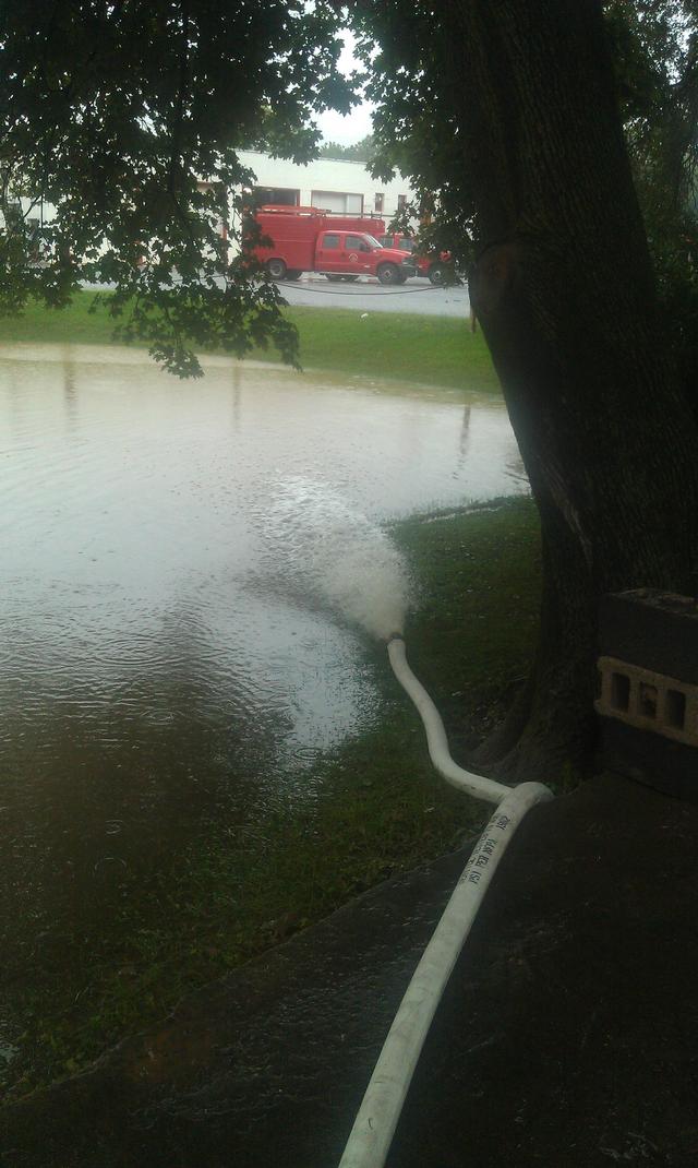 As flood waters recede, the pumpouts begin.