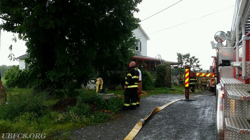 Lightning Strike Causes House Fire - Union Bridge Fire Company
