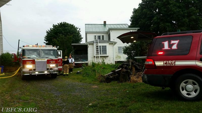 Lightning Strike Causes House Fire - Union Bridge Fire Company